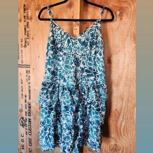 Wild Fable Teal and White Patterned Garment